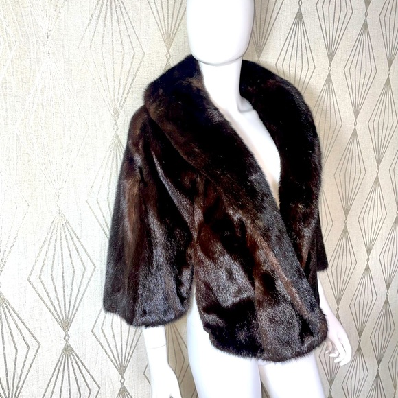 Vintage The Denver Mink Caplet/Shrug - Picture 2 of 11